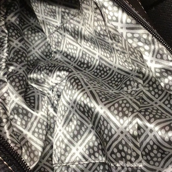 MONDANI women’s bag  8”x 16”x 6”  black & silver - Picture 3 of 7